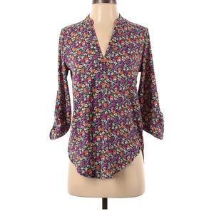 LUSH FLORAL PRINT XSMALL BLOUSE